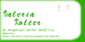 valeria kolter business card